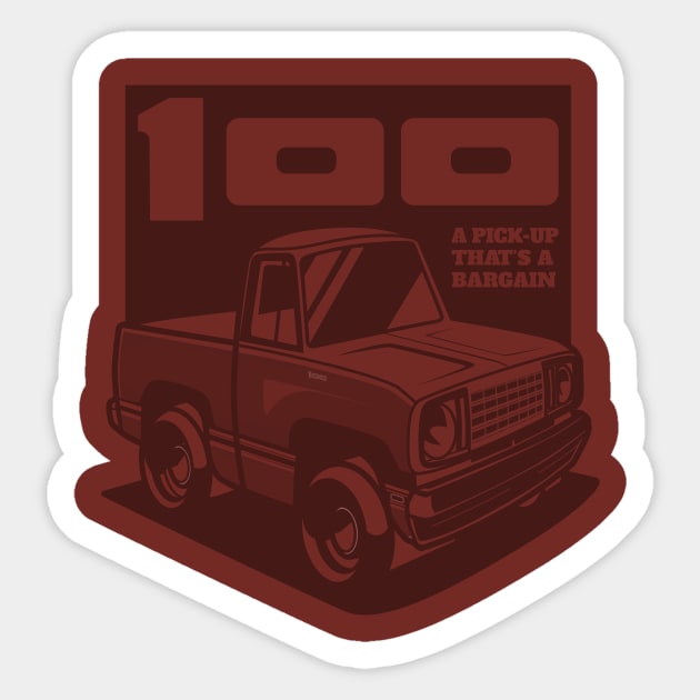 Candy Red Sunfire Poly - D-100 (1978 - White-Based - Ghost) Sticker by jepegdesign